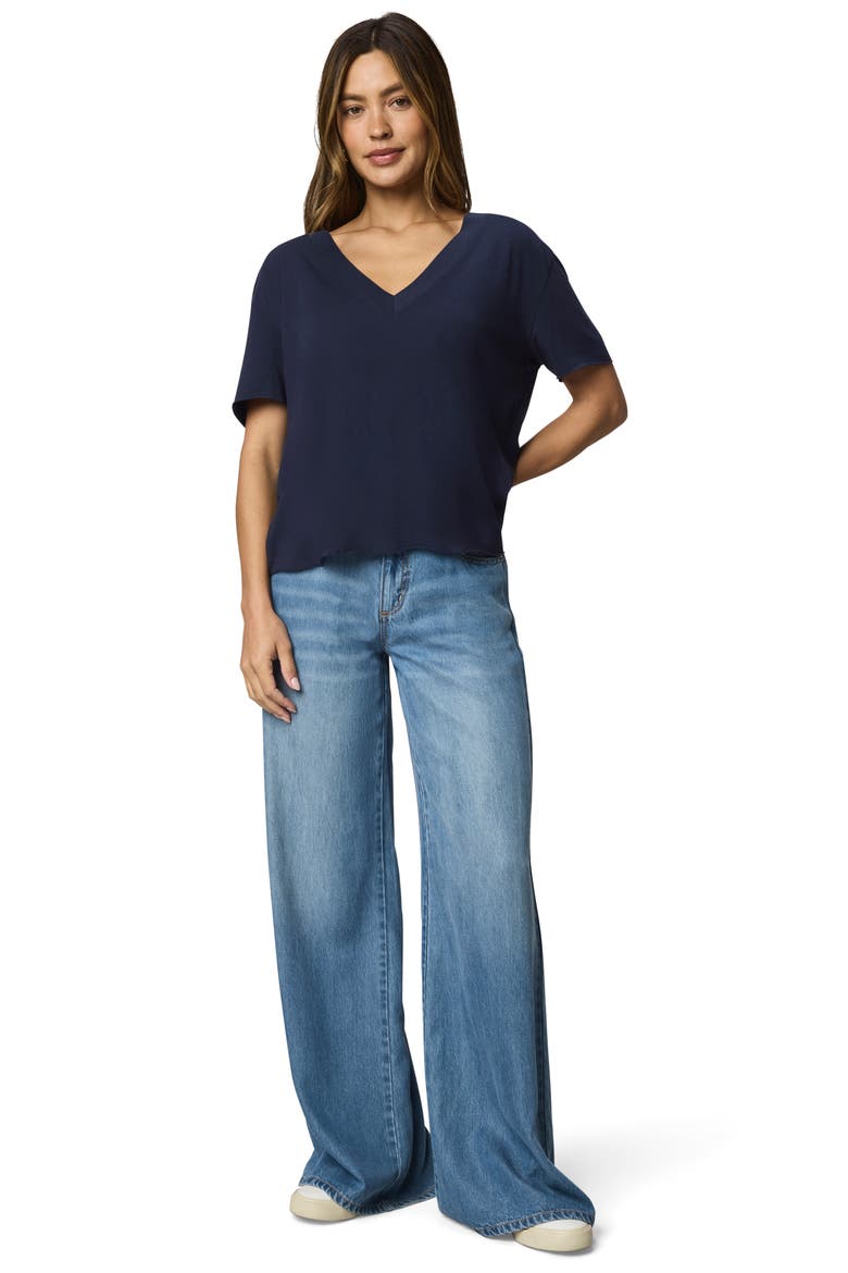 Kacey V-Neck T-Shirt, Alternate, color, NAVY
