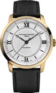 FREDERIQUE CONSTANT Classics Automatic Leather Strap Watch, 38.5mm
