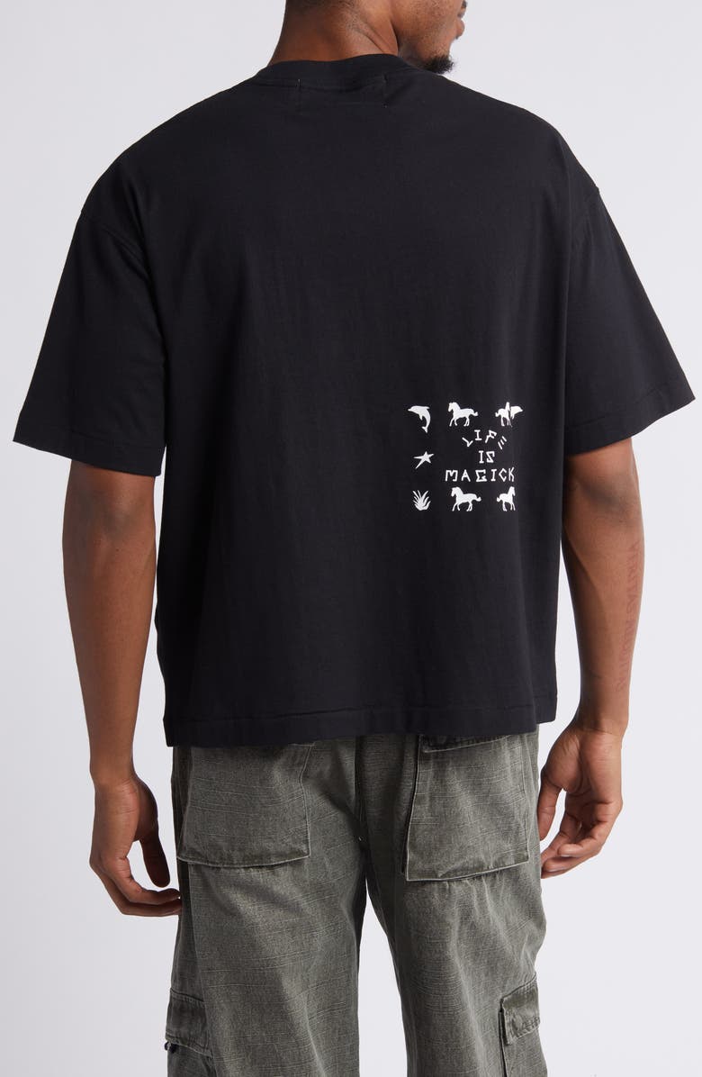 JUNGLES Oversize Life is Magick Graphic T-Shirt, Alternate, color, 