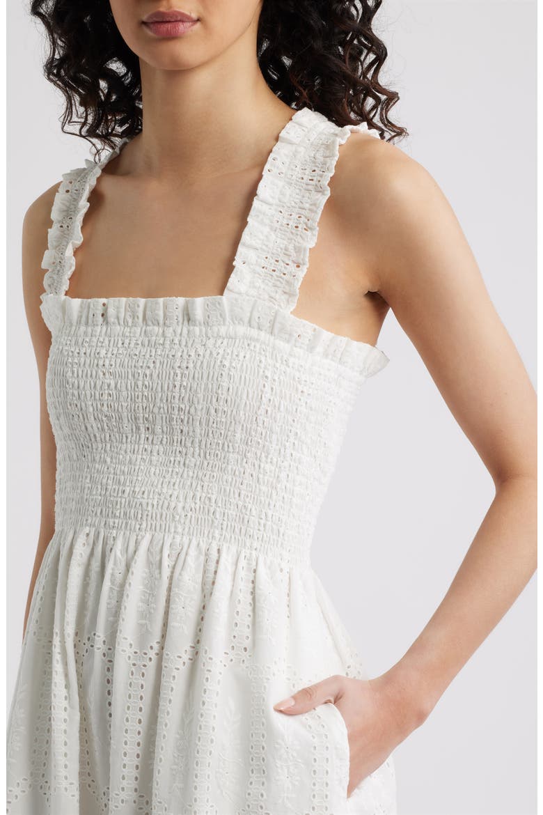 The Ashlyn Eyelet Nap Maxi Dress, Alternate, color, WHITE