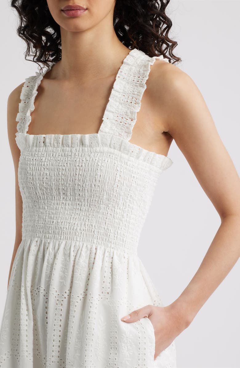 Hill House Home The Ashlyn Eyelet Nap Maxi Dress, Alternate, color, White