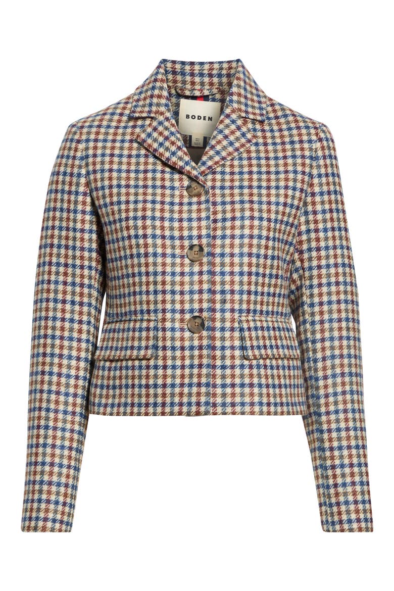 Dartmouth Wool Blazer, Main, color, IVORY, BLUE AND MAROON CHECK