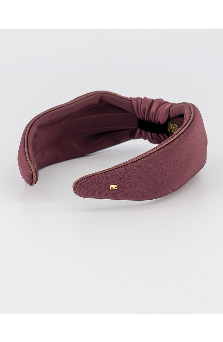 Alexandre de Paris Douceur satin headband, Alternate, color, Moka