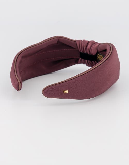 Alexandre De Paris Douceur Satin Headband In Brown