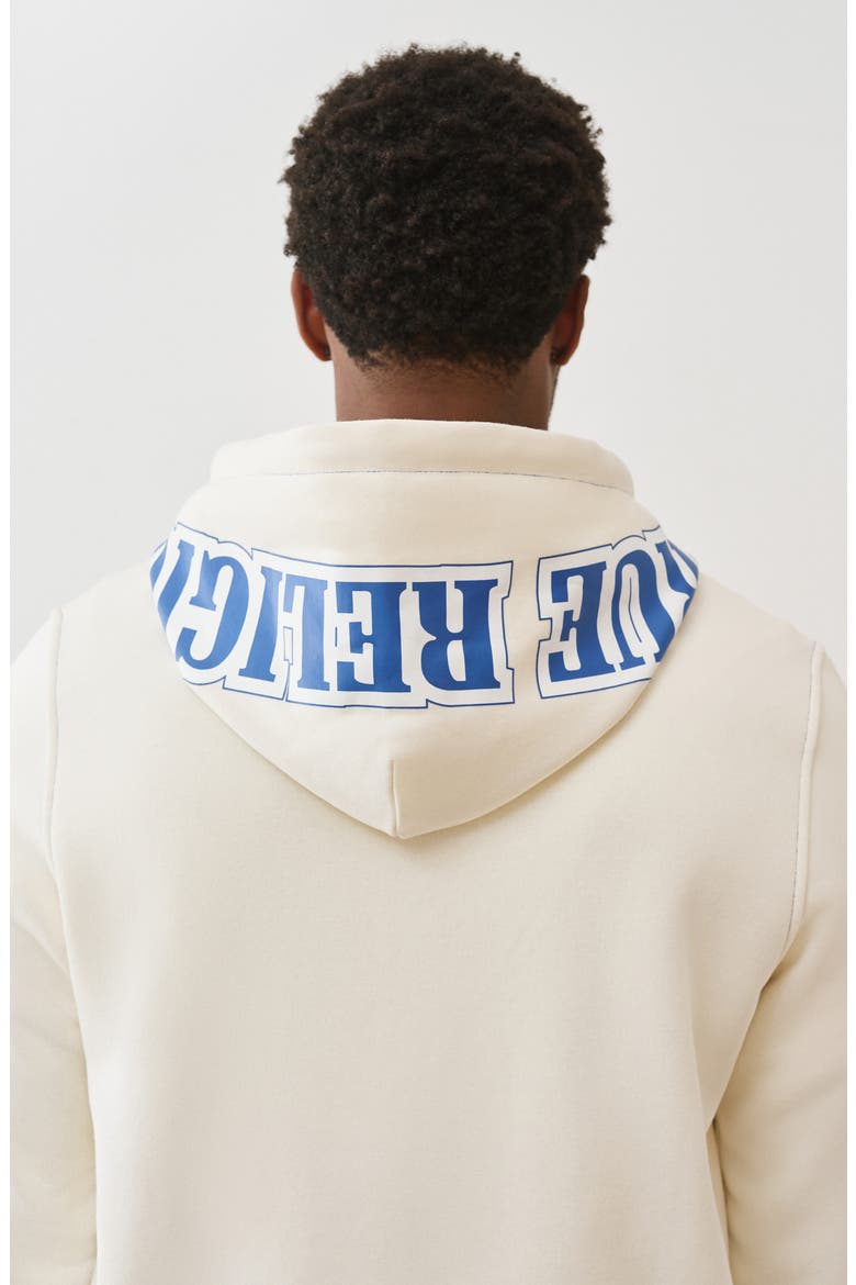 Buddha Icon Zip Hoodie, Alternate, color, WINTER WHITE