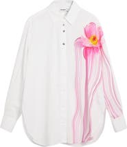 Desigual Asymmetric Print Woven Shirt