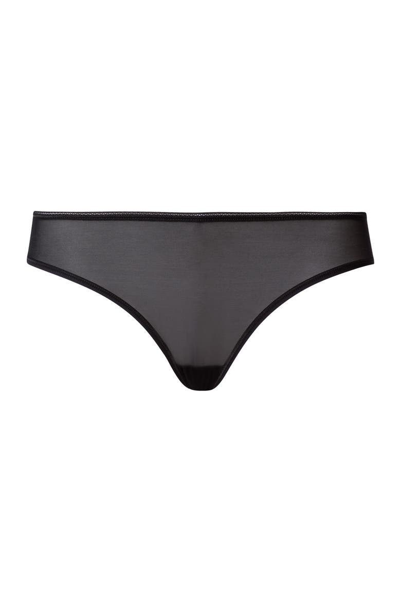 Smooth Illusion Semi-Transparent Tulle Bikini, Main, color, Black
