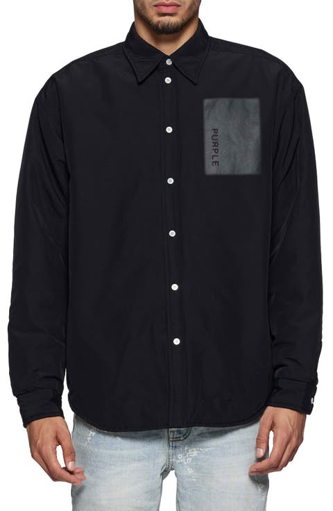 Cotton Blend Shirt Jacket