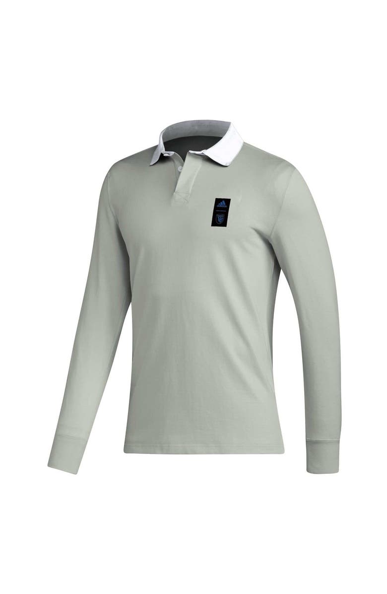adidas Men's adidas 2023 Player Gray San Jose Earthquakes Travel Long Sleeve Polo, Alternate, color, Gray