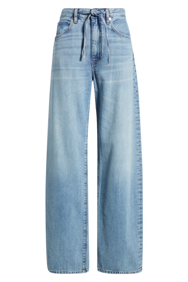 The Off Duty Drawstring Bow Jeans, Alternate, color, AFTERGLOW