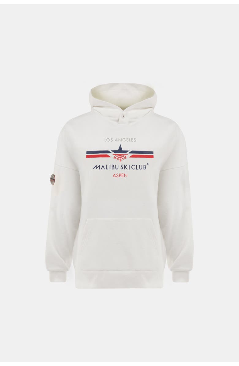Malibu Ski Club Snow Icon Hoodie, Alternate, color, White