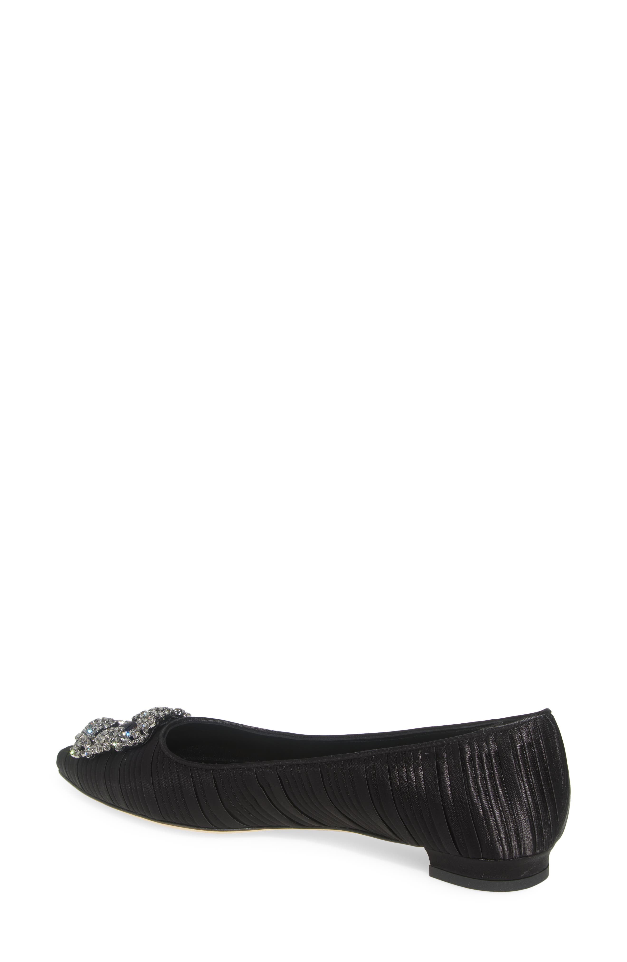Manolo Blahnik Hangisi Jewel Buckle Flat, Alternate, color, 