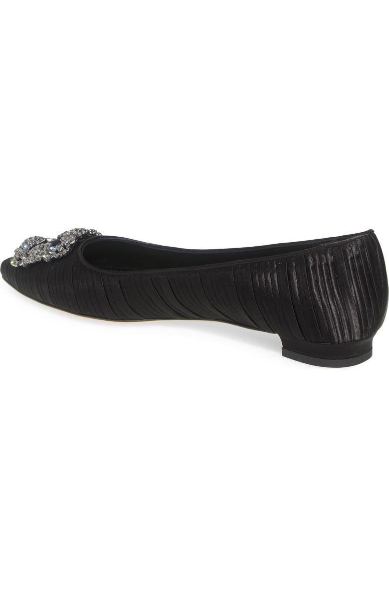 Manolo Blahnik Hangisi Jewel Buckle Flat, Alternate, color,
