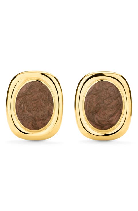 Bold Oval Statement Earrings