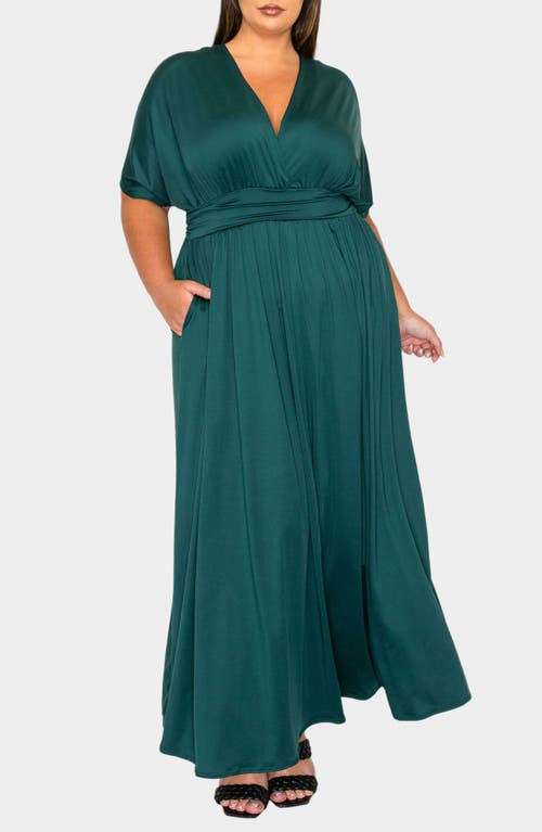 L I V D Raffi Maxi Dress In Hunter Green