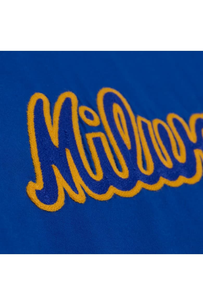 Men's Mitchell & Ness  Royal Milwaukee Brewers Wild Pitch Ringer T-Shirt, Alternate, color, Royal