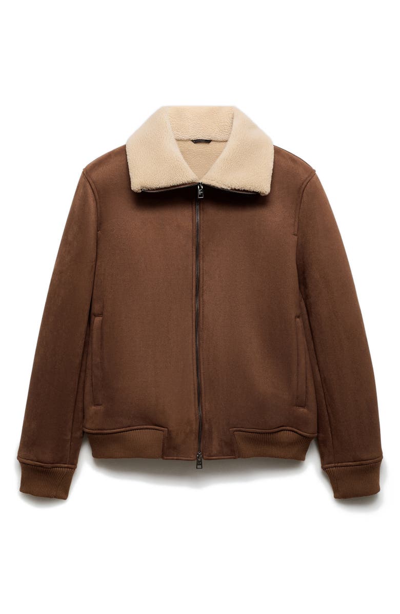 MANGO Faux Shearling Jacket, Alternate, color, 