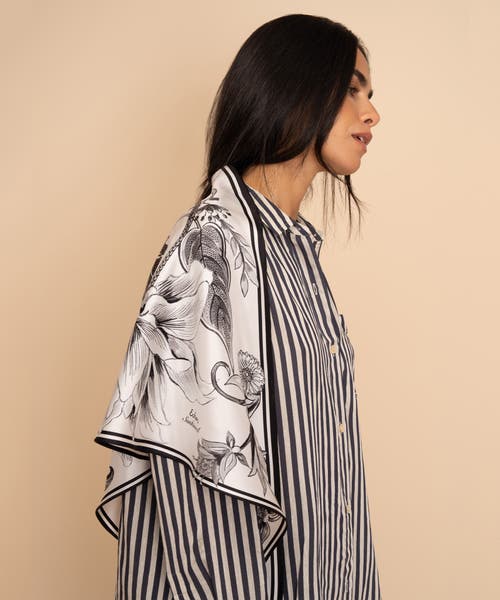 Echo Sunkissed Silk Triangle Scarf In Cream