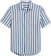 ALEX CRANE Ola Linen Short Sleeve Button-Up Shirt