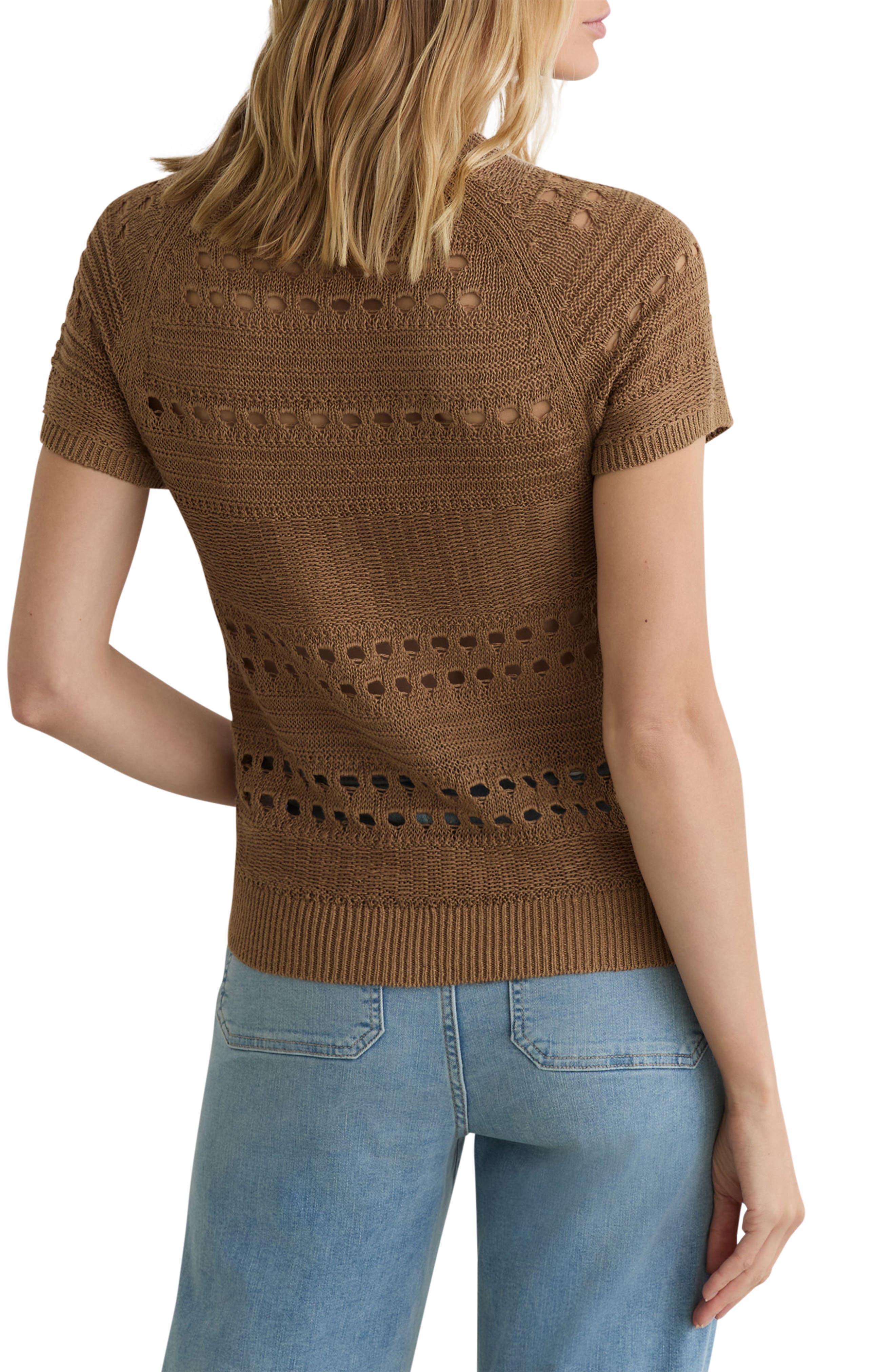 Reiss Chloe Linen Openwork Sweater — фото 2