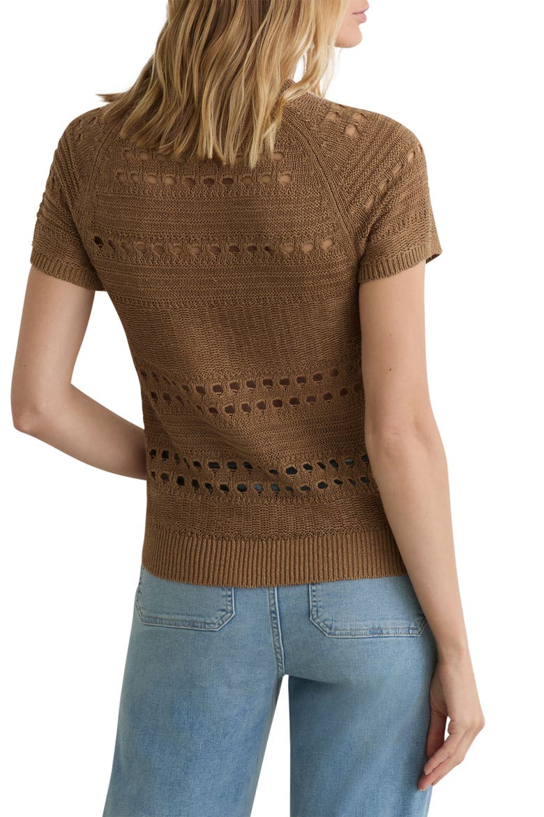 Chloe Linen Openwork Sweater, Alternate, color, TAUPE NEUTRAL