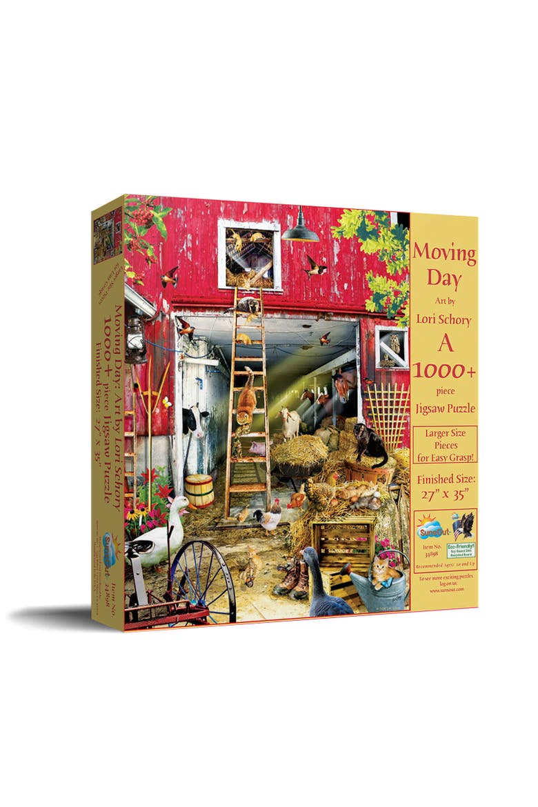 Moving Day 1000 piece Jigsaw Puzzle for Adults Large Pieces, Main, color, Multicolor