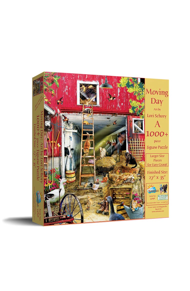 Sunsout Moving Day 1000 piece Jigsaw Puzzle for Adults Large Pieces, Main, color, Multicolor