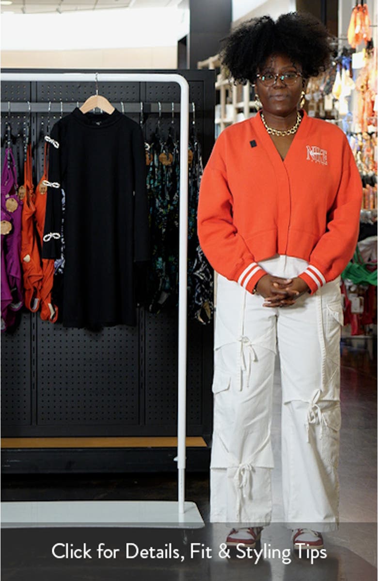 Kids' Long Sleeve Bow Shift Dress, sales video thumbnail