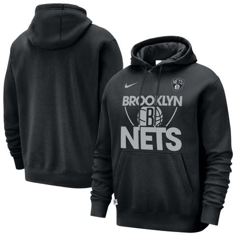 Men
s Nike Black Brooklyn Nets Courtside Club Pullover Hoodie