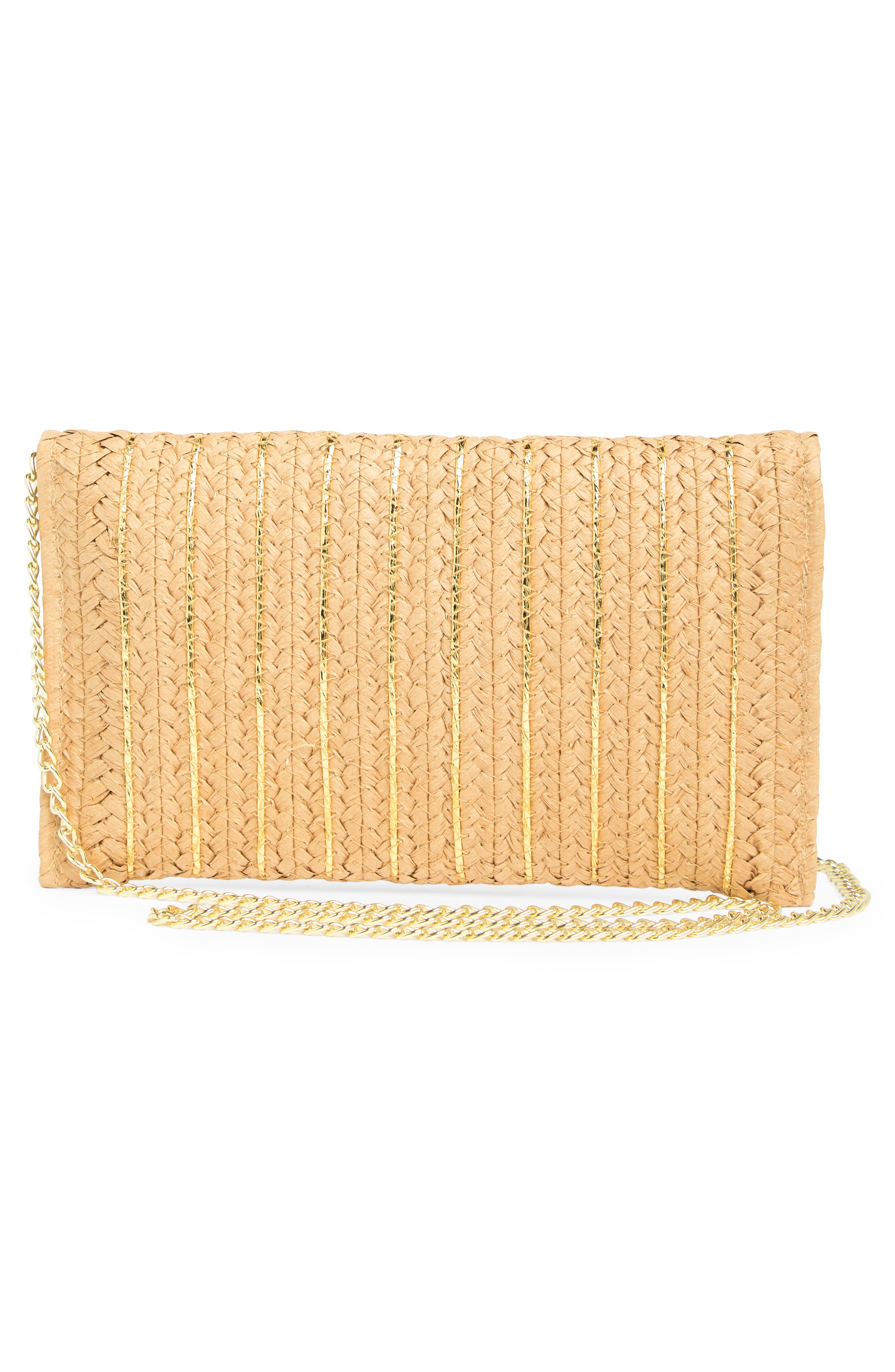 Collection XIIX Straw Clutch, Alternate, color, Natural