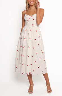Petal & Pup Paloma Embroidered Eyelet Midi Dress