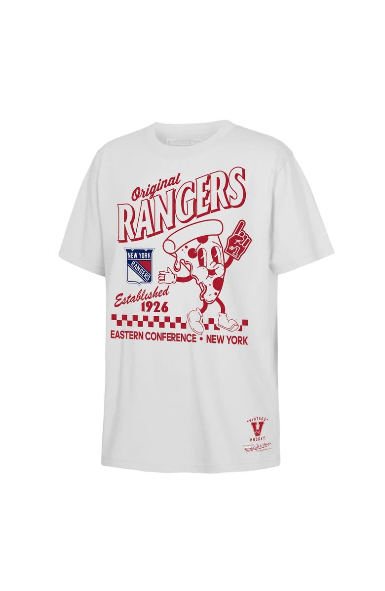 Mitchell & Ness Youth Mitchell & Ness White New York Rangers Concession Stand T-Shirt, Alternate, color, White