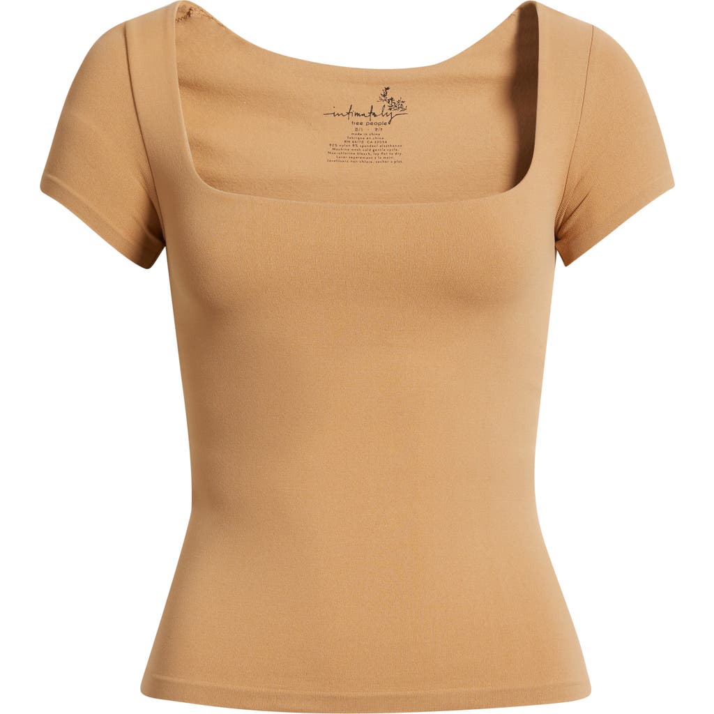 Free People Clean Lines Baby T-shirt In Nude