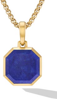 David Yurman Faceted Stone Amulet Pendant in 18K Yellow Gold