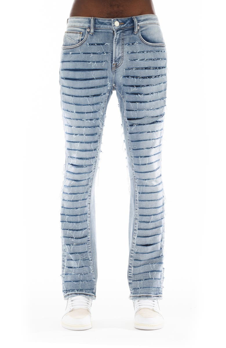 HVMAN Mars Slashed Bootcut Jeans, Main, color, Bleach