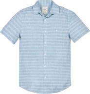 Hope & Henry Men's Linen Short Sleeve Button Down Shirt