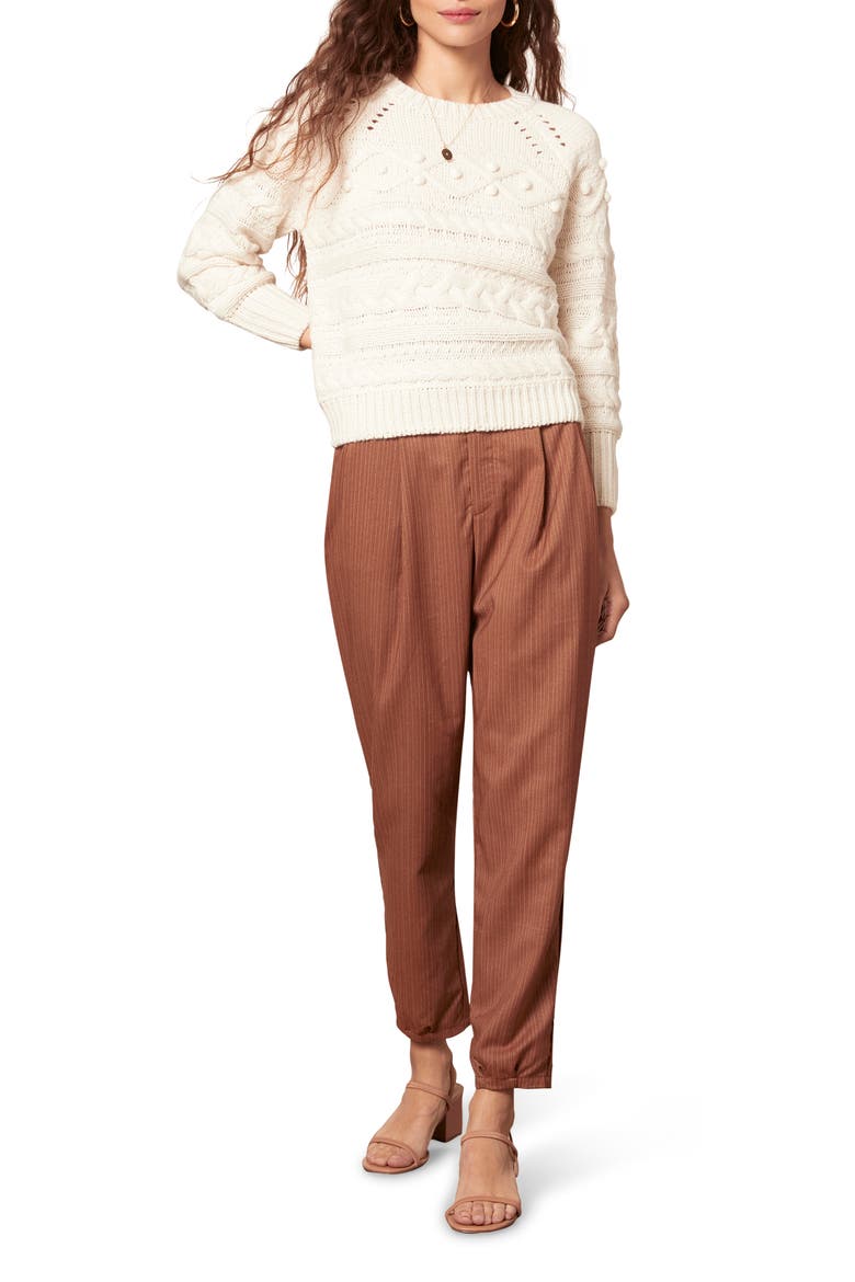 BB Dakota Doing the Most Cable Knit Sweater, Alternate, color, IVORY