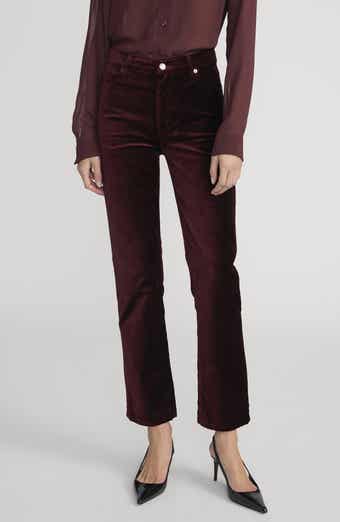 Le Sleek Velvet Ankle Straight Leg Pants