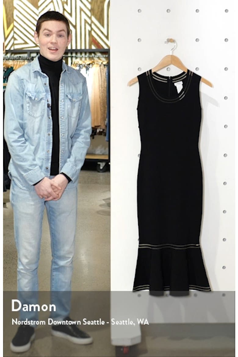 Illusion Stripe Sleeveless Midi Dress video