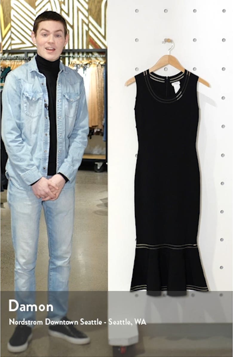 Illusion Stripe Sleeveless Midi Dress, sales video thumbnail