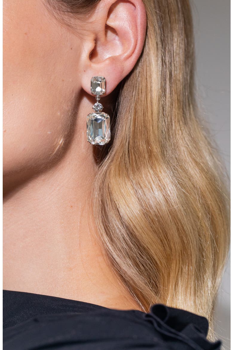 Justine Crystal Drop Earrings, Alternate, color, CRYSTAL