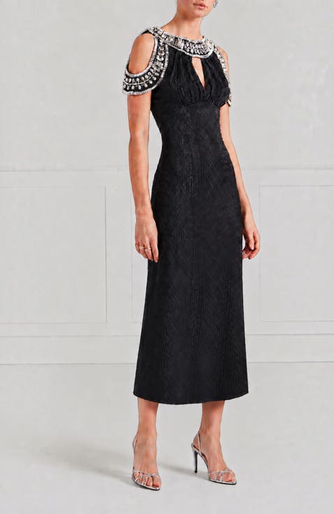 Pyramus Cold-shoulder Dress
