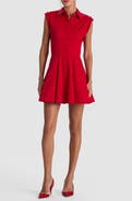 ALICE + OLIVIA Kim Paneled Corset Fit and Flare Mini Shirtdress