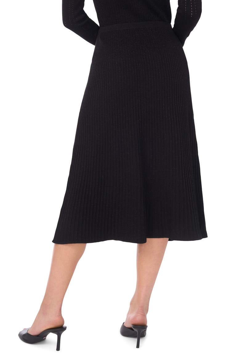 Rib Midi Skirt, Alternate, color, BLACK/ BRONZE