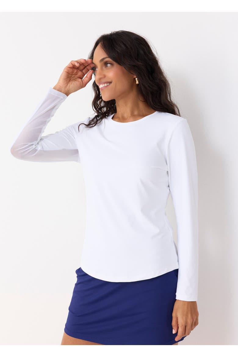 Long Sleeve Performance Top, Alternate, color, White