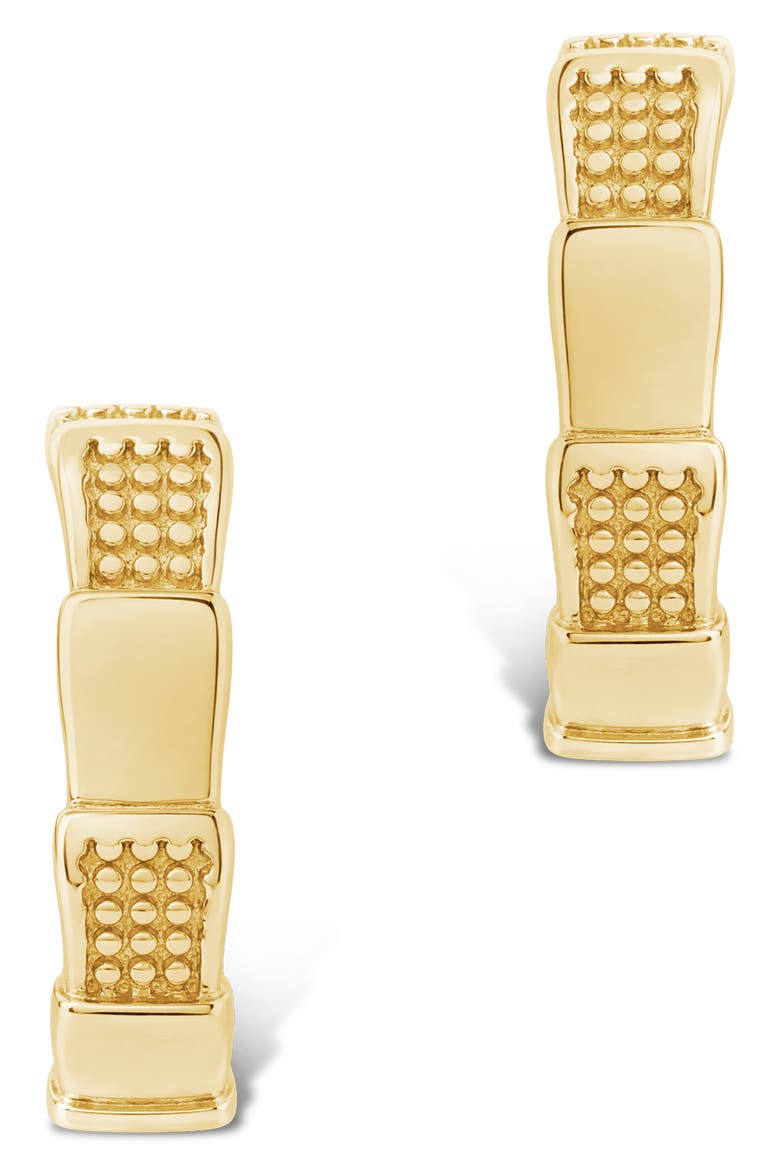 Winifred Textured Hoop Earrings, Alternate, color, GOLD
