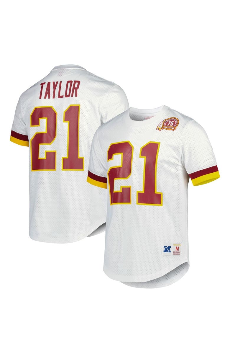 Mitchell & Ness Men's Mitchell & Ness Sean Taylor White Washington Commanders Retired Player Name & Number Mesh Top, Main, color, 