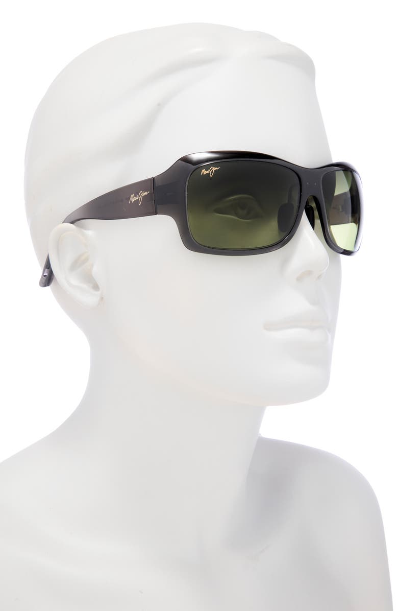 Maui Jim 62mm Rectangular Sunglasses, Alternate, color, Grey Grey Green