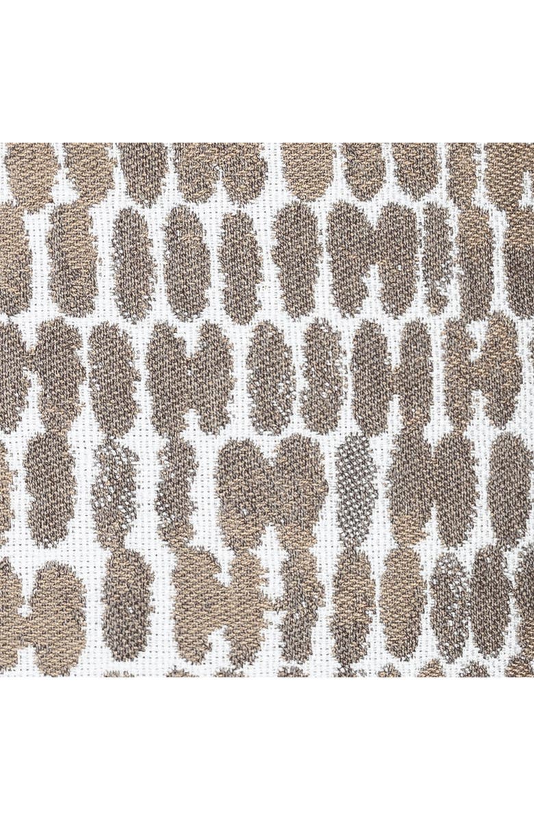 Elaine Smith Thumbprint Indoor & Outdoor Woven Accent Pillow, Alternate, color, Latte