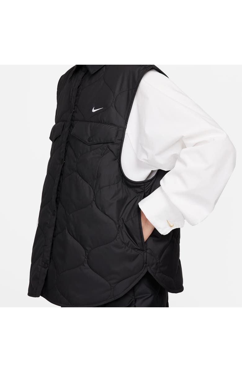 Nike Essential Onion Quilted Vest, Alternate, color, 010 Black/ White